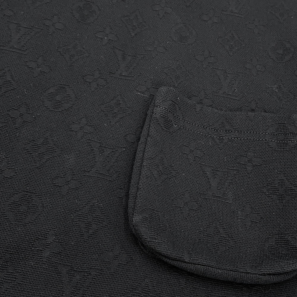 LOUIS VUITTON Signature 3D Pocket Monogram T-Shirt Size S Black Cotton100%