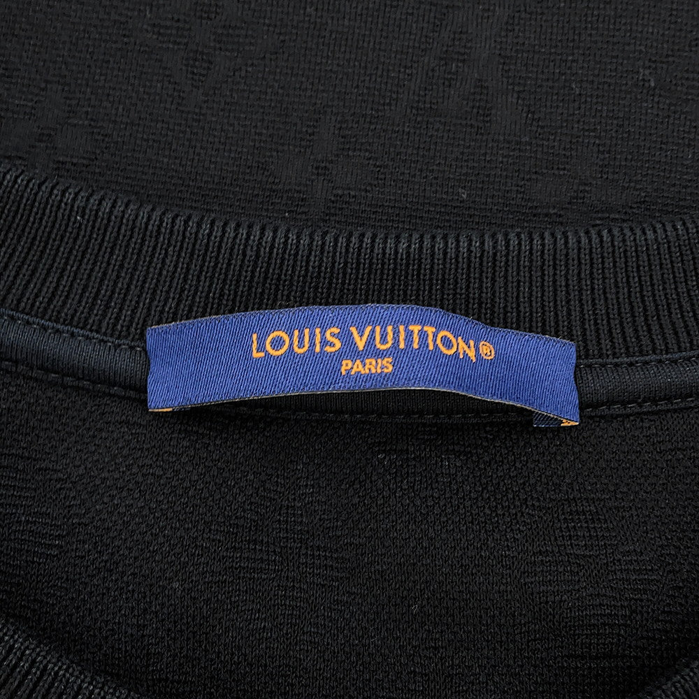LOUIS VUITTON Signature 3D Pocket Monogram T-Shirt Size S Black Cotton100%