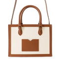 MORABITO Morabito Voyage 2WAY Handbag Ivory/Brown Canvas Leather