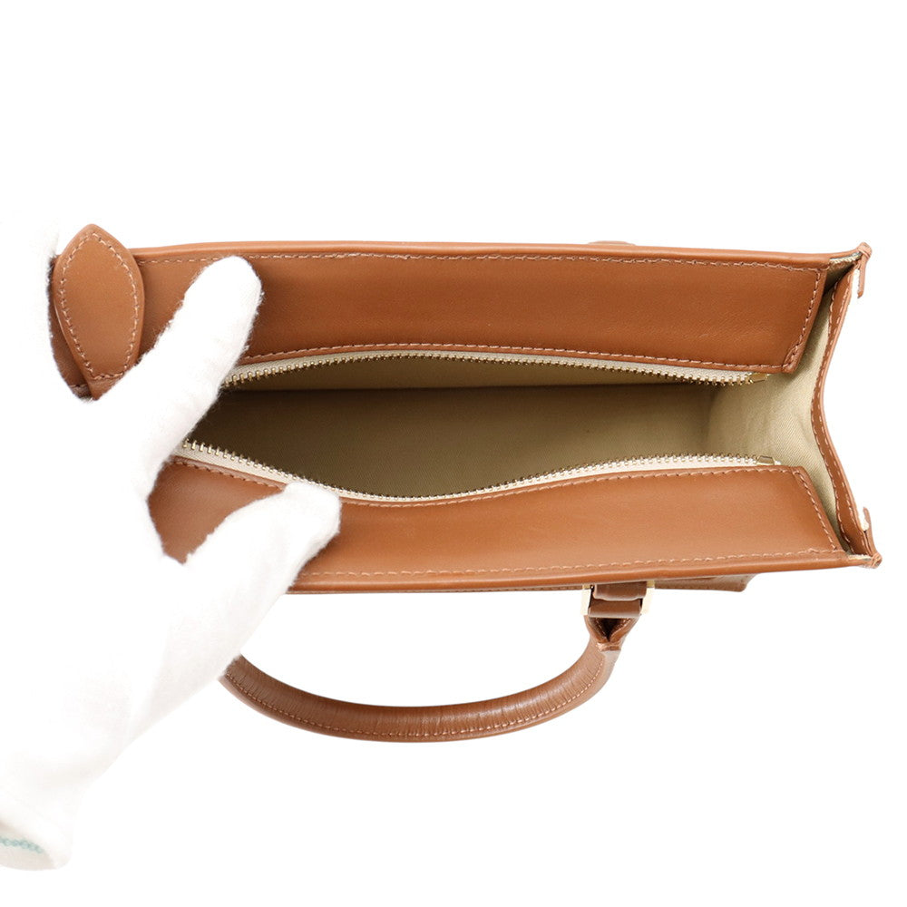 MORABITO Morabito Voyage 2WAY Handbag Ivory/Brown Canvas Leather