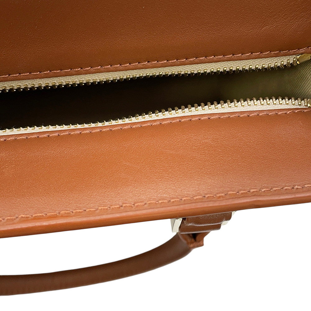 MORABITO Morabito Voyage 2WAY Handbag Ivory/Brown Canvas Leather