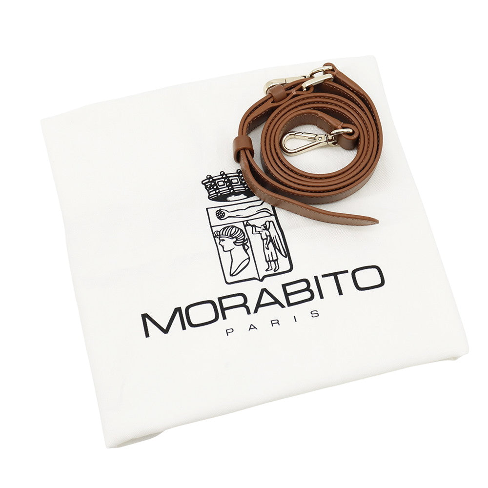 MORABITO Morabito Voyage 2WAY Handbag Ivory/Brown Canvas Leather