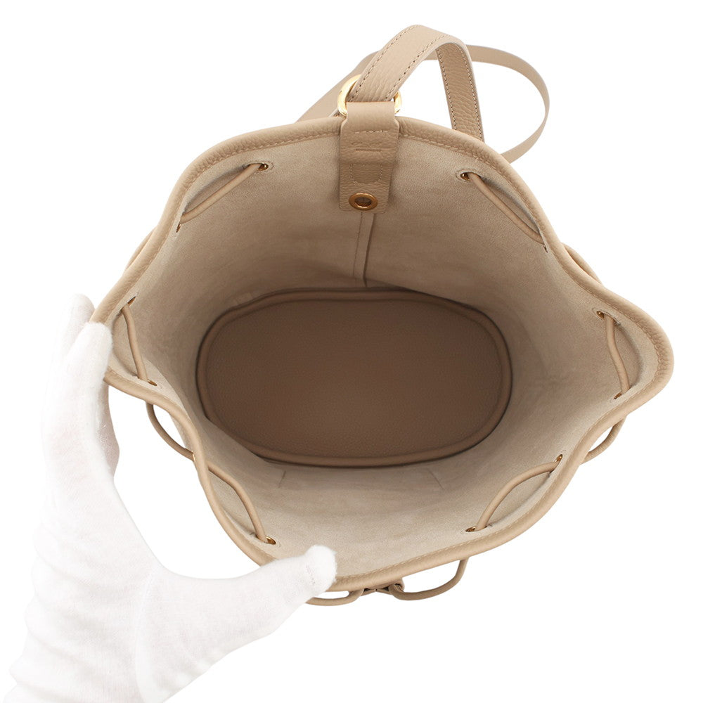 Loro Piana Loro Piana Extra Drawstring Backpack BeigeFAP1404 D0Q7 Leather
