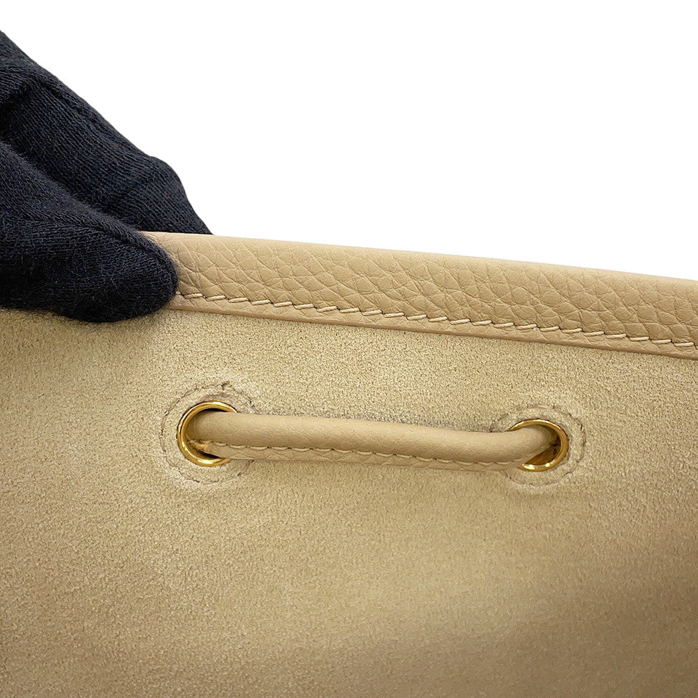 Loro Piana Loro Piana Extra Drawstring Backpack BeigeFAP1404 D0Q7 Leather