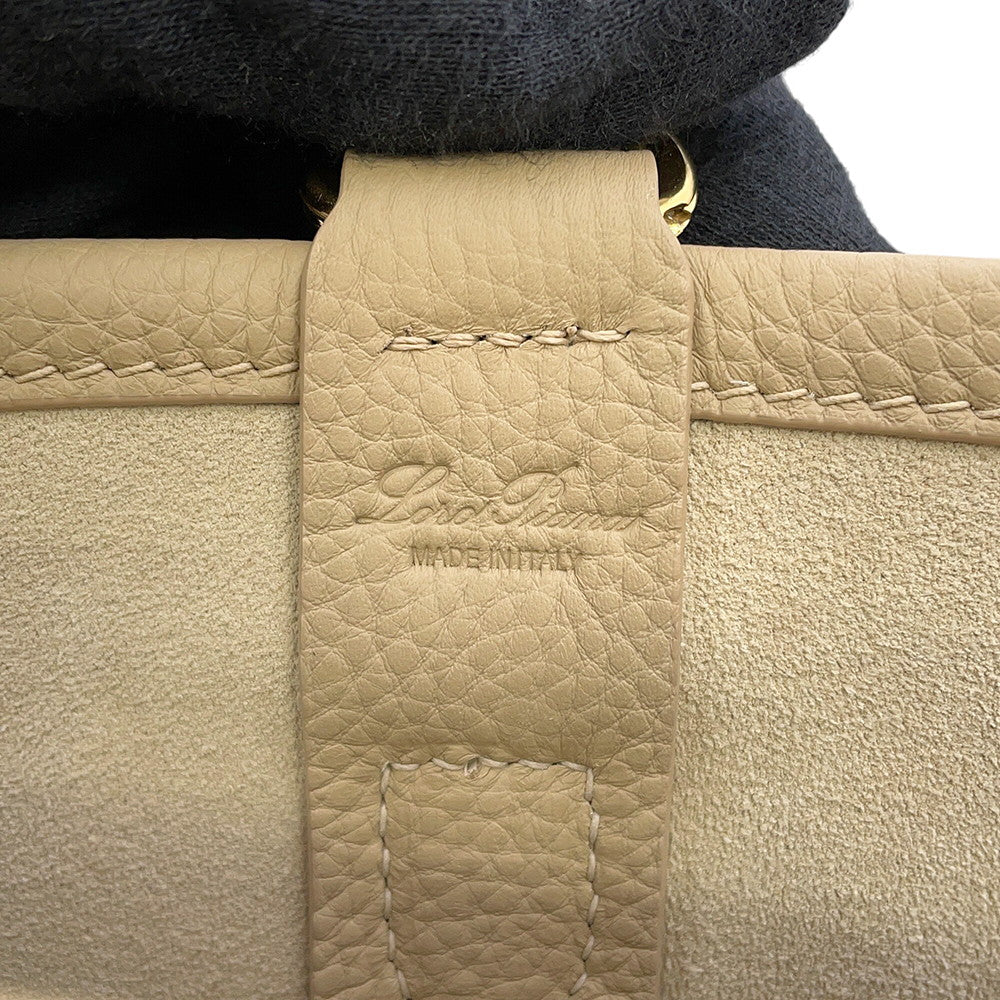 Loro Piana Loro Piana Extra Drawstring Backpack BeigeFAP1404 D0Q7 Leather