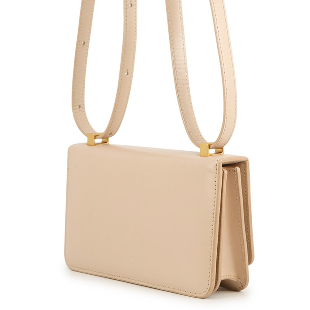Bottega Veneta The Classic Shoulder Bag Beige Leather Size Mini