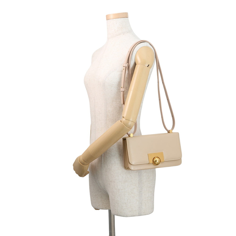 Bottega Veneta The Classic Shoulder Bag Beige Leather Size Mini