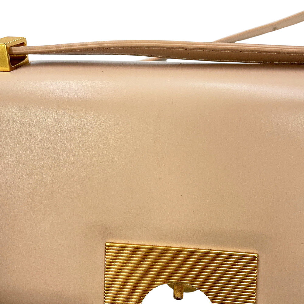 Bottega Veneta The Classic Shoulder Bag Beige Leather Size Mini