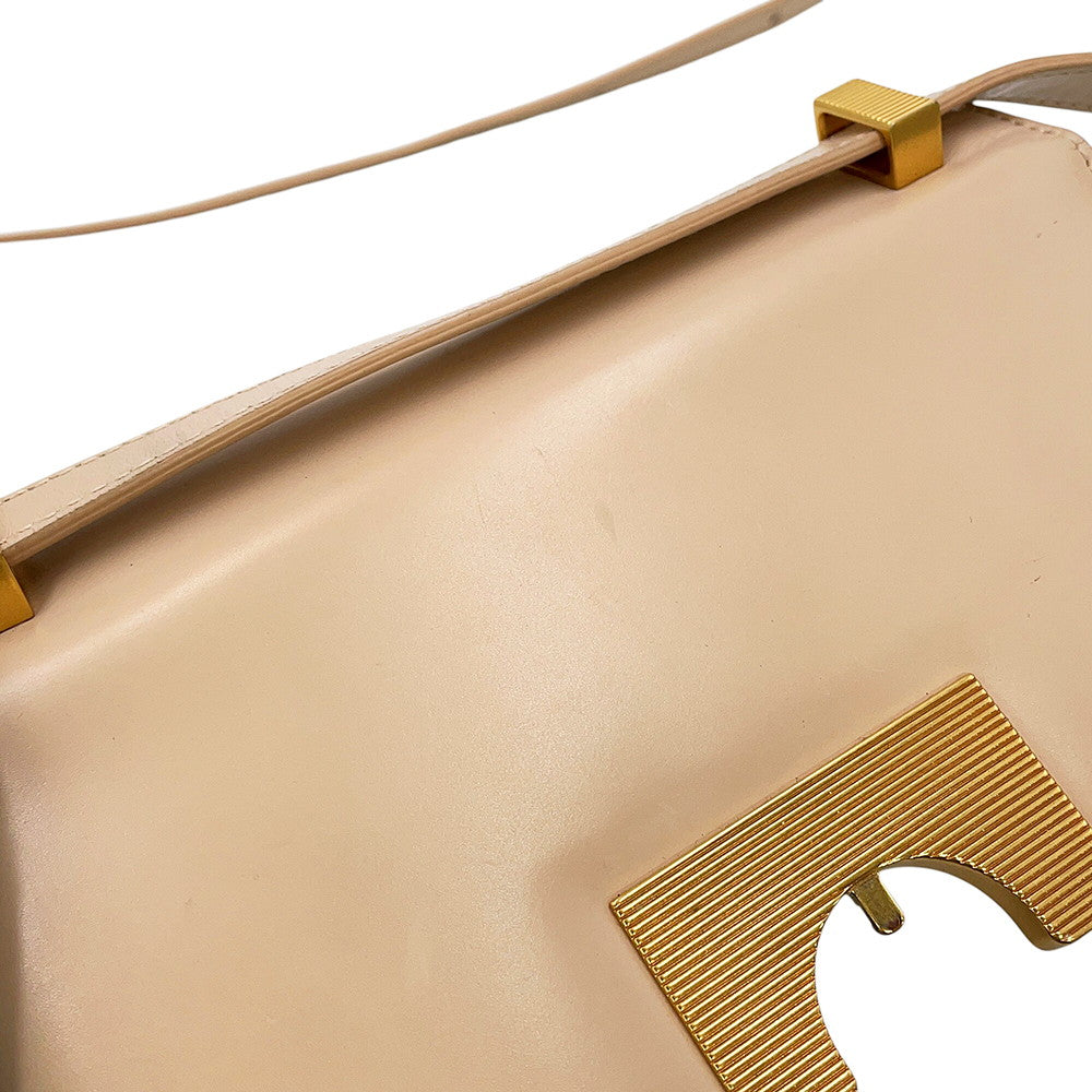 Bottega Veneta The Classic Shoulder Bag Beige Leather Size Mini