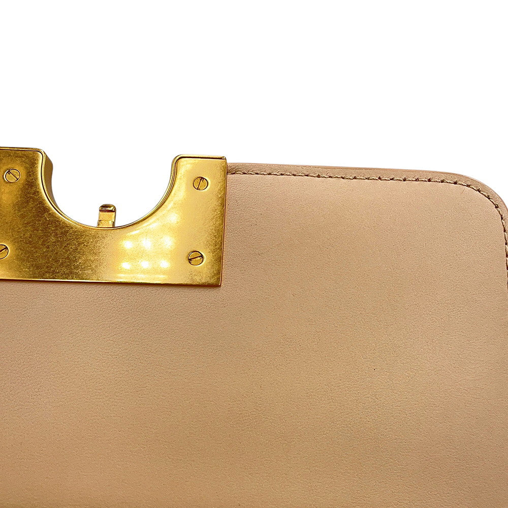 Bottega Veneta The Classic Shoulder Bag Beige Leather Size Mini