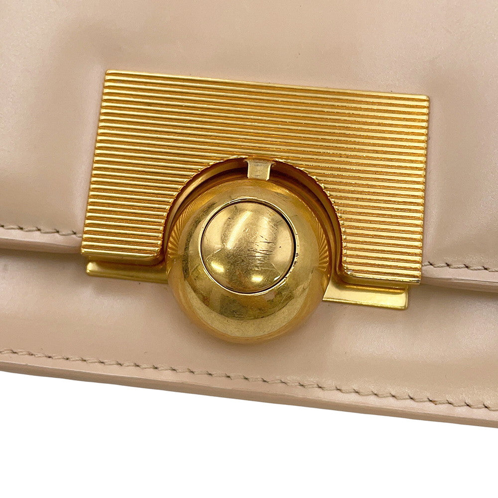 Bottega Veneta The Classic Shoulder Bag Beige Leather Size Mini