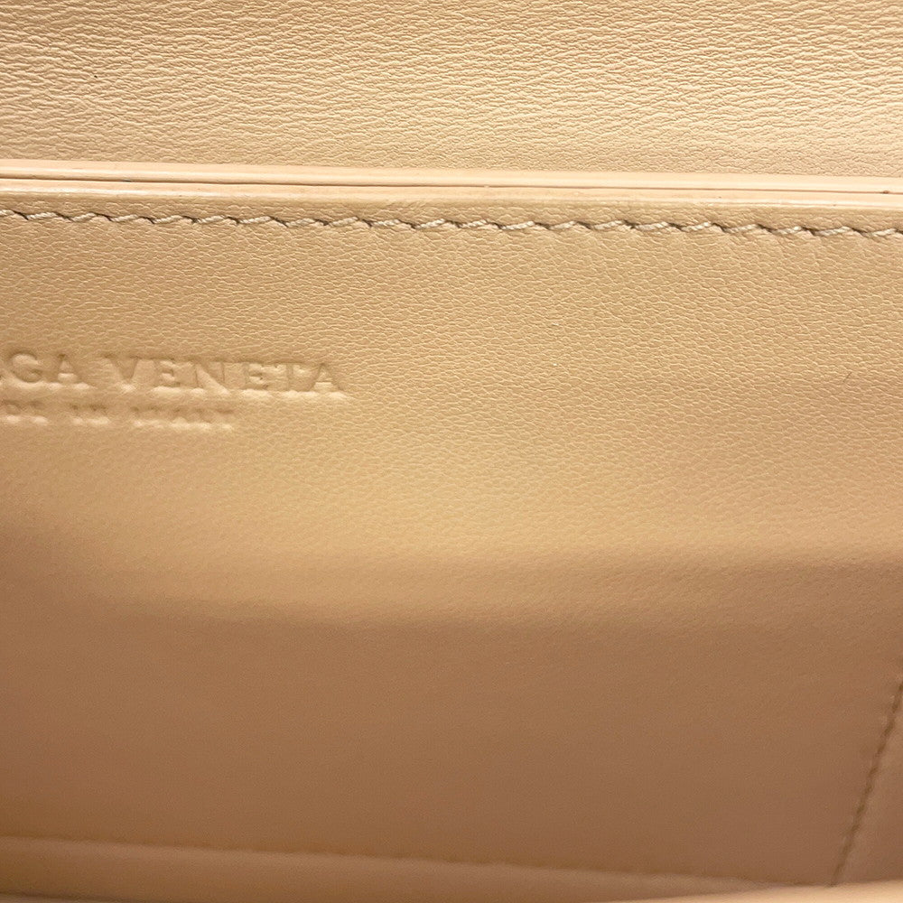 Bottega Veneta The Classic Shoulder Bag Beige Leather Size Mini