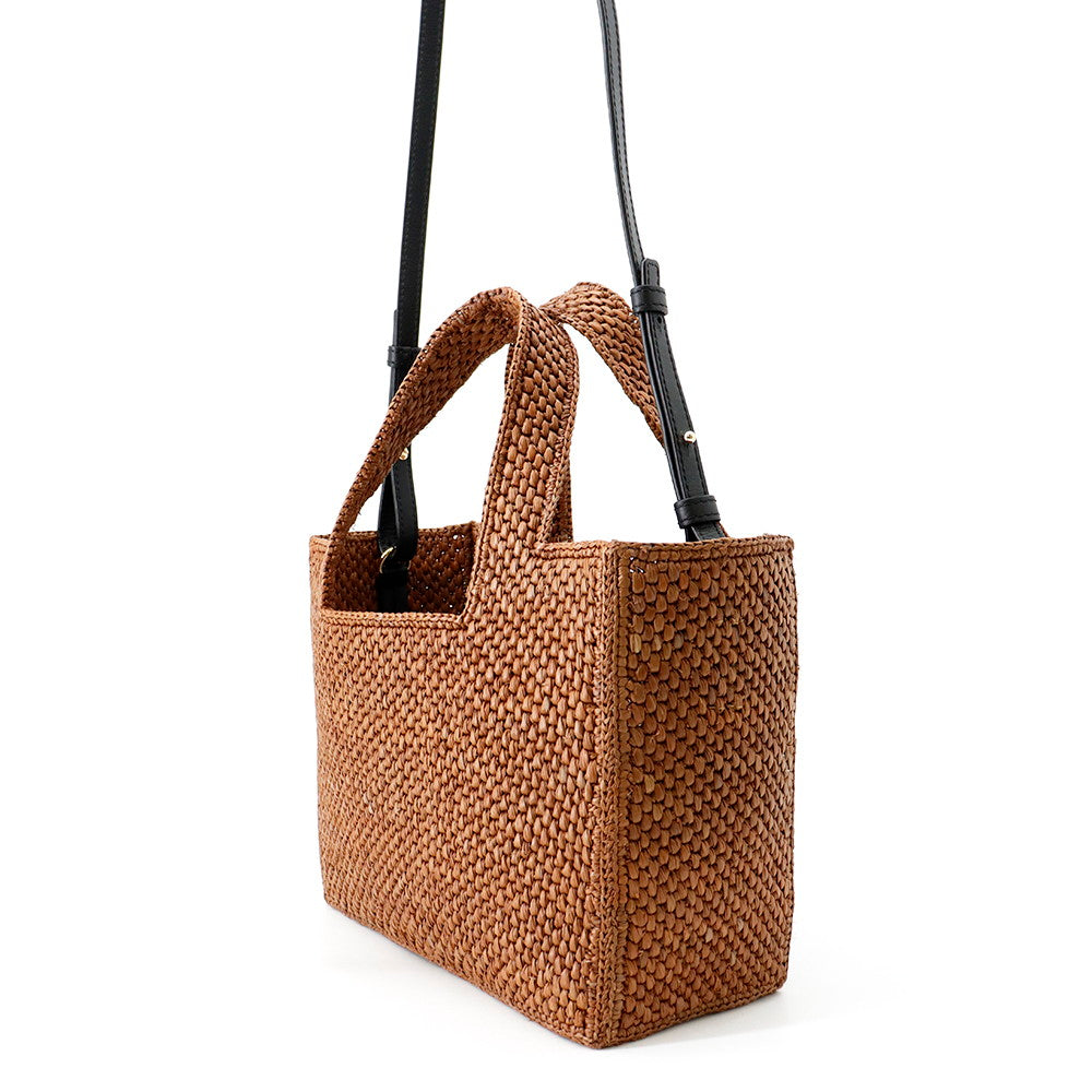 LOEWE Font Tote 2WAY Snafujita Collaboration Brown Raffia Size Small