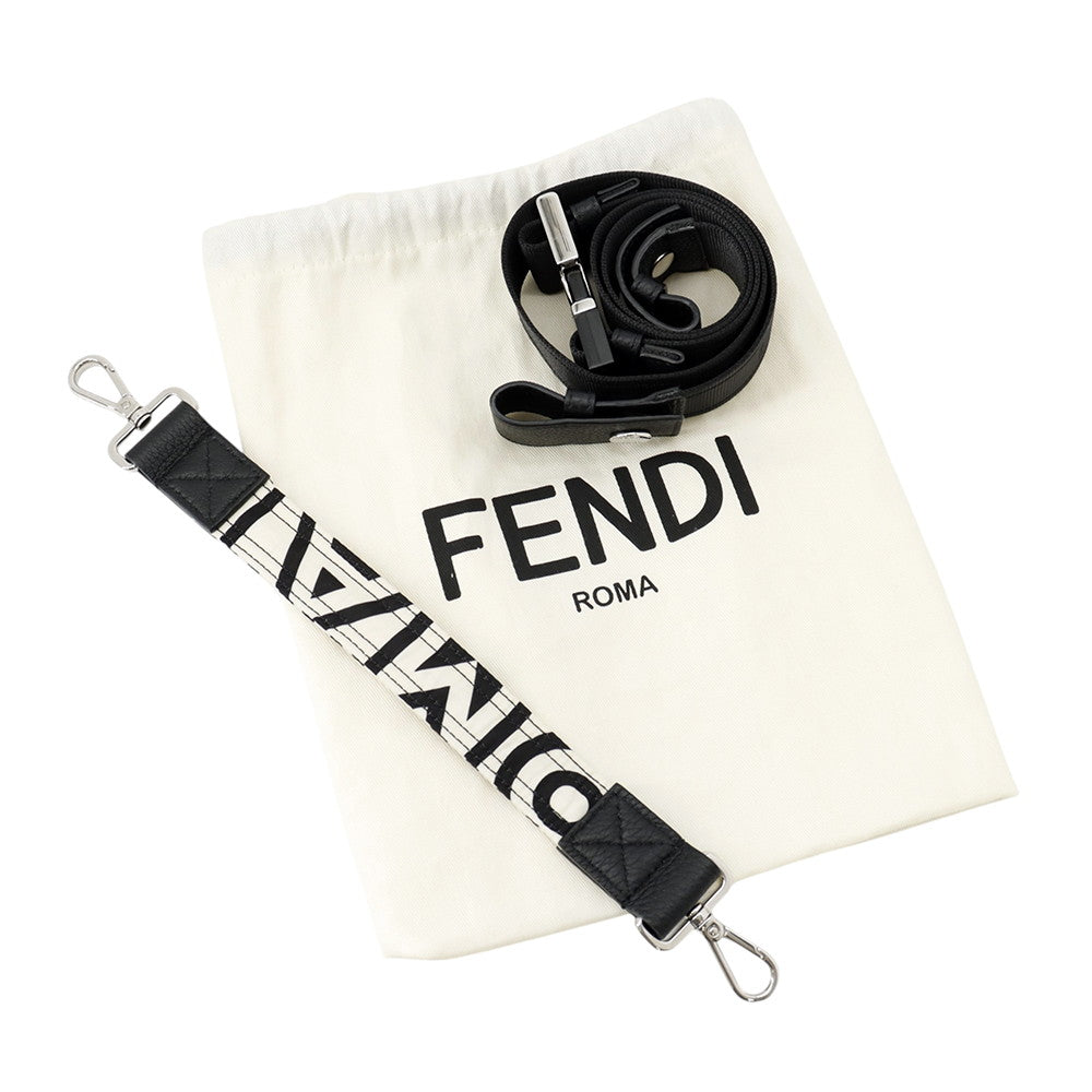 FENDI Mamma Bucket Waist Pouch - Marc Jacobs Collaboration White/Black7AS138 Nylon