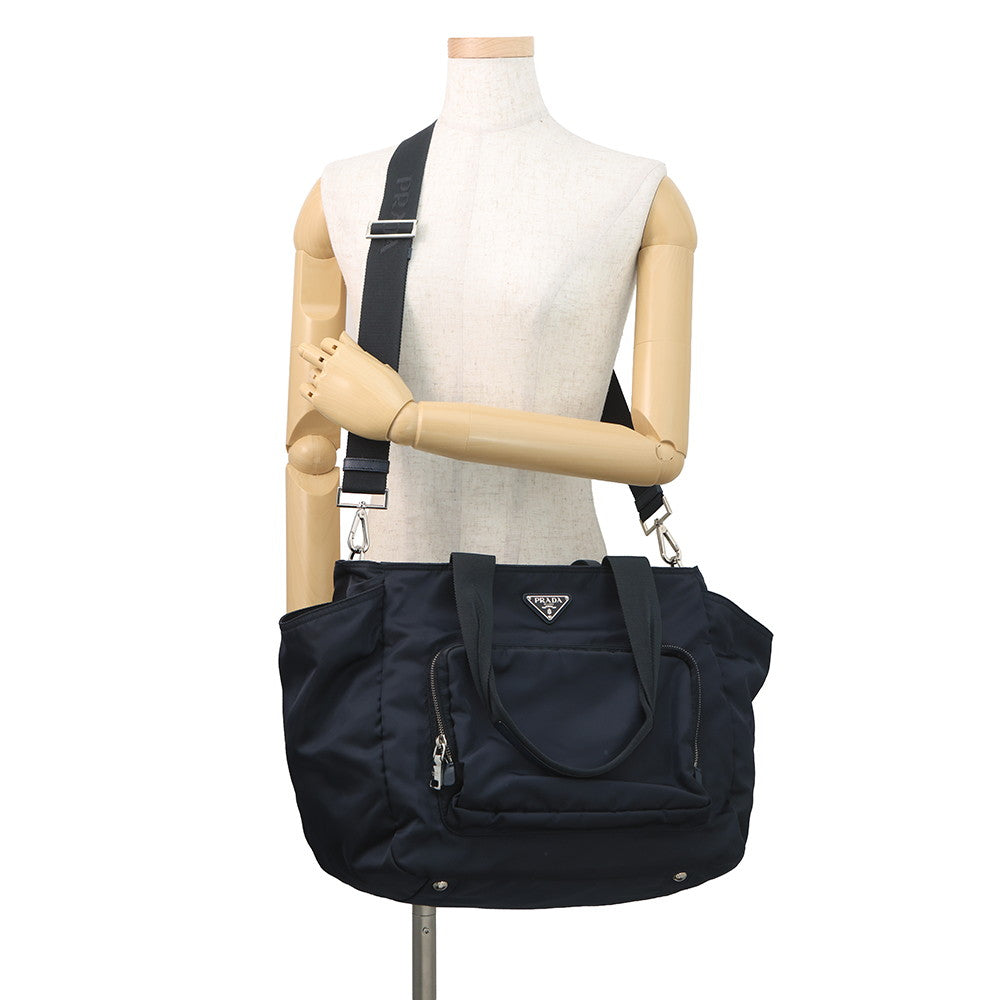 PRADA 2-way baby bag Navy1BG102 Nylon
