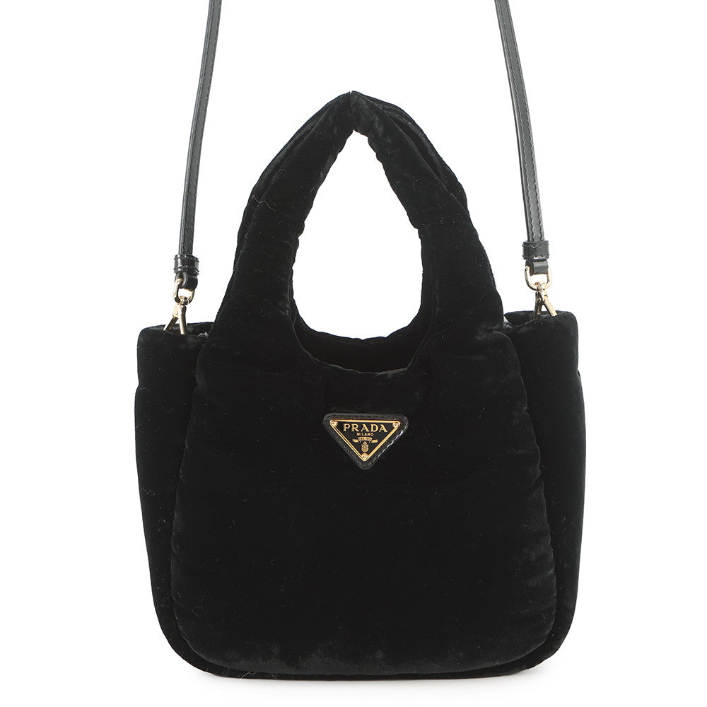 PRADA 2WAY Handbag Black1BA410_2C7P_F0002_V_OOO Velvet Size Mini