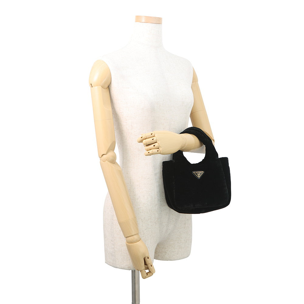 PRADA 2WAY Handbag Black1BA410_2C7P_F0002_V_OOO Velvet Size Mini
