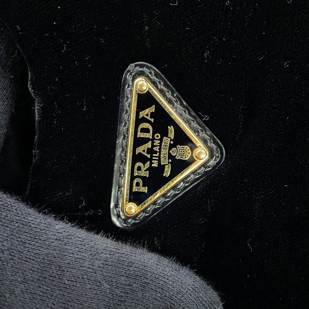 PRADA 2WAY Handbag Black1BA410_2C7P_F0002_V_OOO Velvet Size Mini