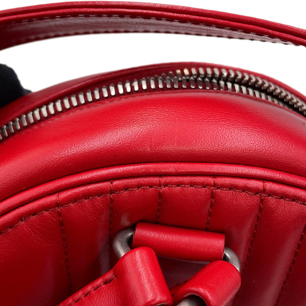 PRADA Diagram Backpack Red1BZ030 Leather