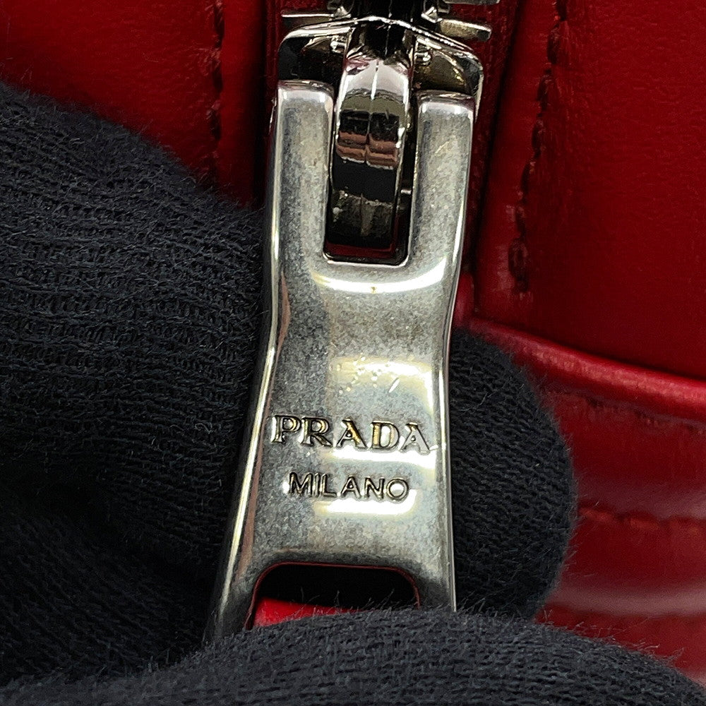 PRADA Diagram Backpack Red1BZ030 Leather