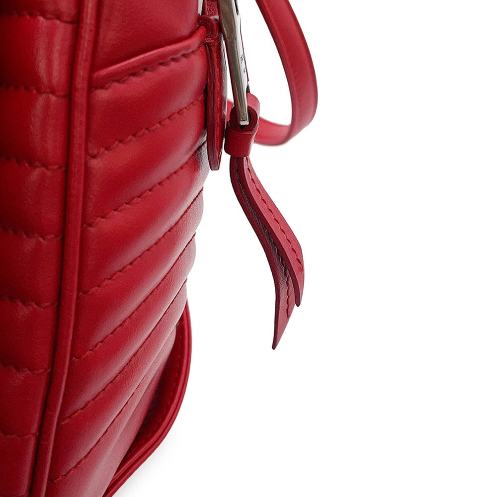 PRADA Diagram Backpack Red1BZ030 Leather