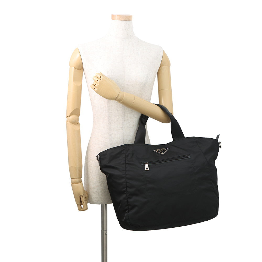 PRADA 2WAY Tote Bag BlackBR4376 Nylon