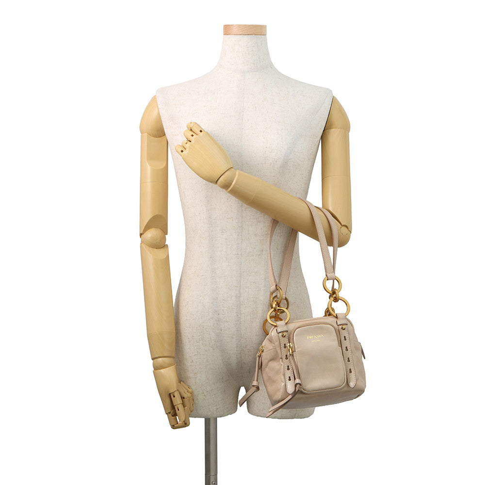 PRADA Top-handle mini bag Beige1BB137_2CYR_F0236_V_OOO Dangle Leather