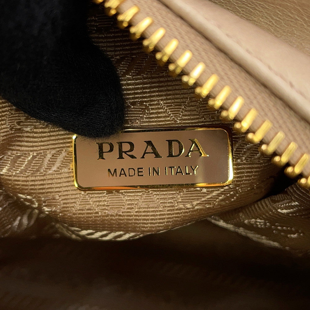 PRADA Top-handle mini bag Beige1BB137_2CYR_F0236_V_OOO Dangle Leather