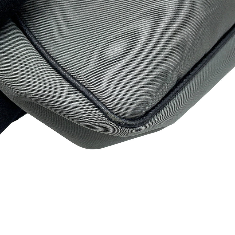 PRADA Triangle Logo Bicolor Shoulder Bag Gray/Black2VH113_064_F0H16 Nylon Leather