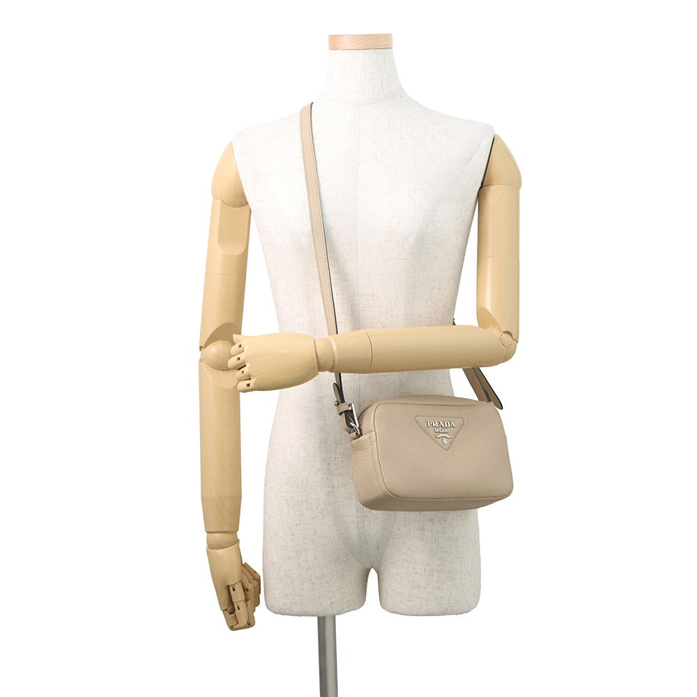 PRADA Vitello Dino Shoulder Bag Sand1BH192_2DKV_F02YP_V_3OO Leather