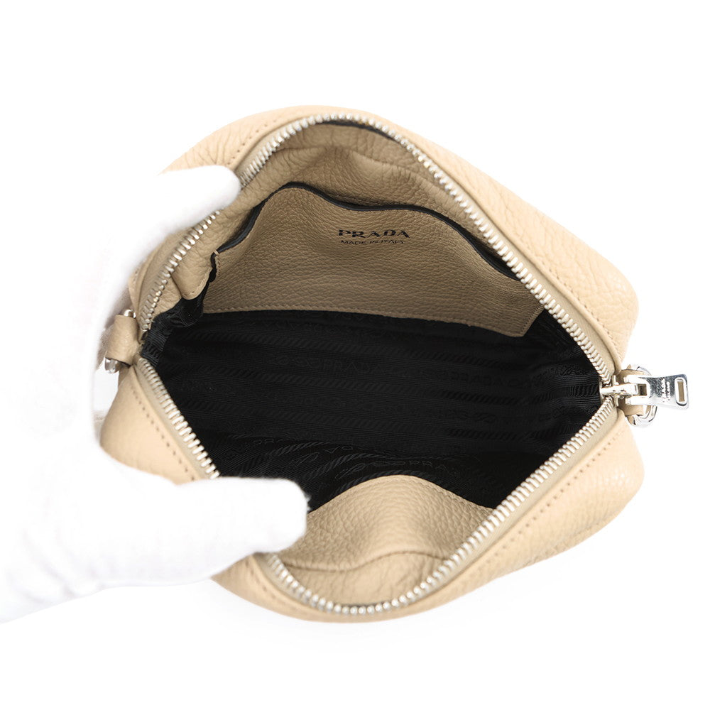PRADA Vitello Dino Shoulder Bag Sand1BH192_2DKV_F02YP_V_3OO Leather