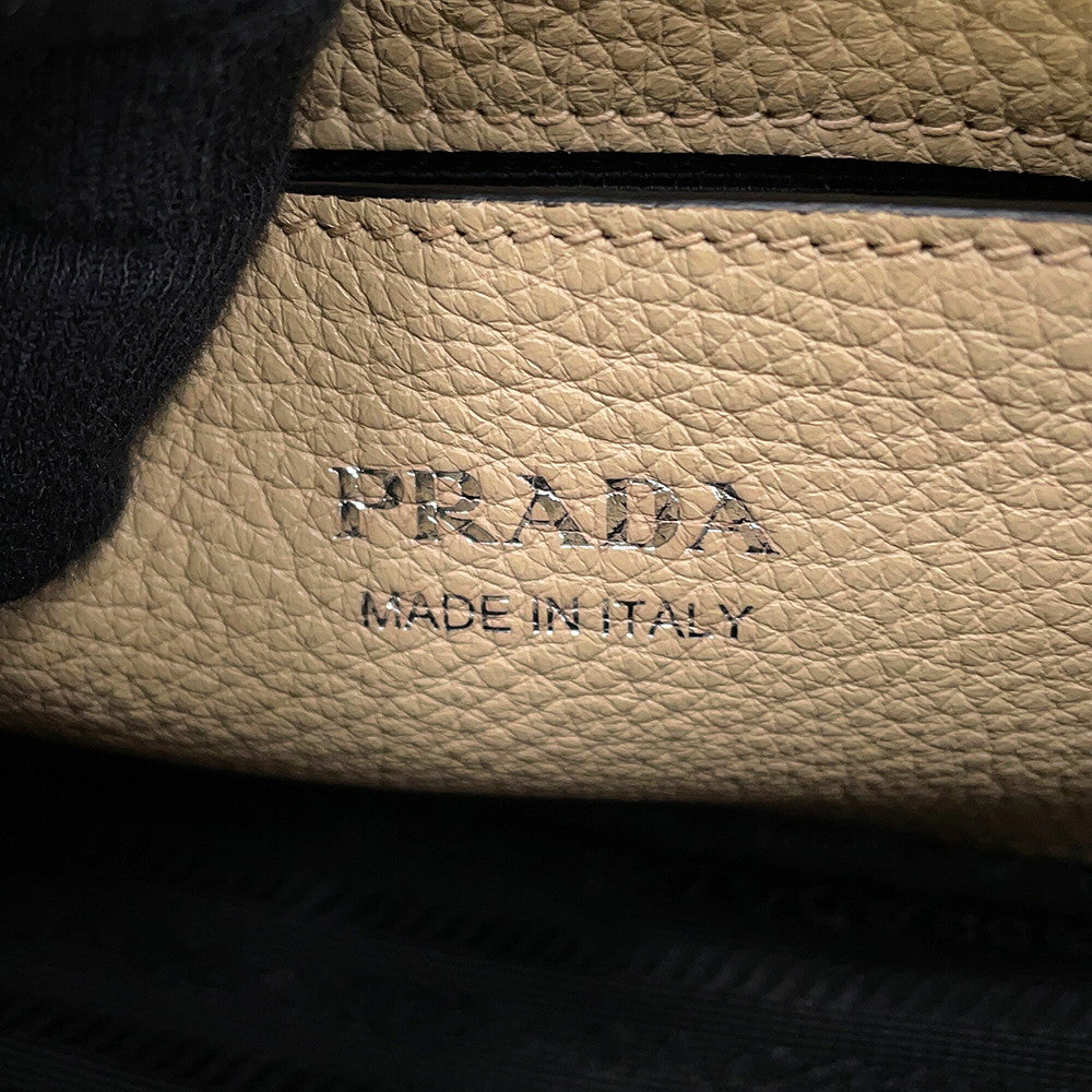 PRADA Vitello Dino Shoulder Bag Sand1BH192_2DKV_F02YP_V_3OO Leather