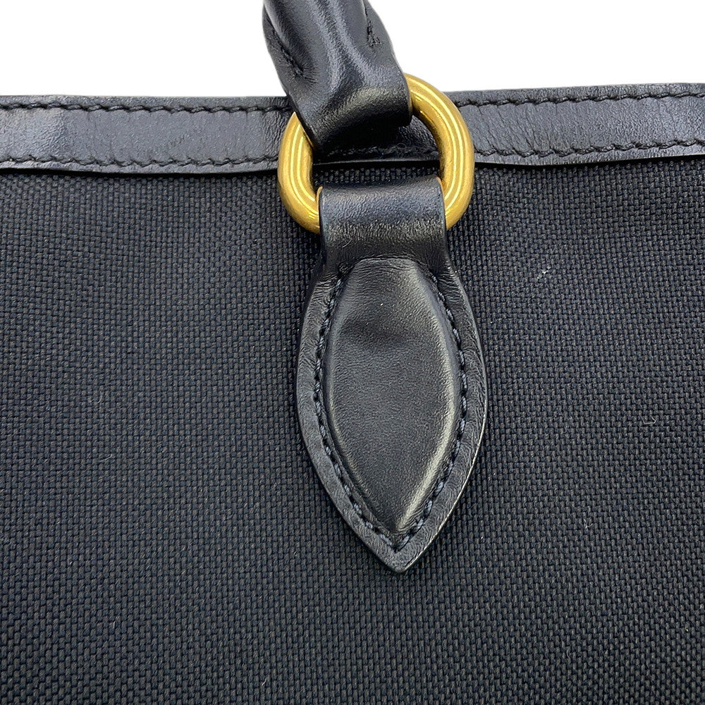 PRADA Jacquard Logo 2-Way Handbag Black1BA172_UCW_F0002 Canvas Leather