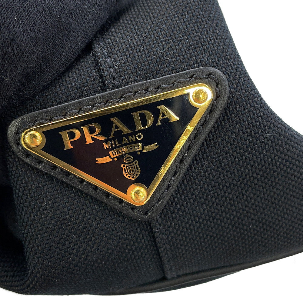 PRADA Jacquard Logo 2-Way Handbag Black1BA172_UCW_F0002 Canvas Leather