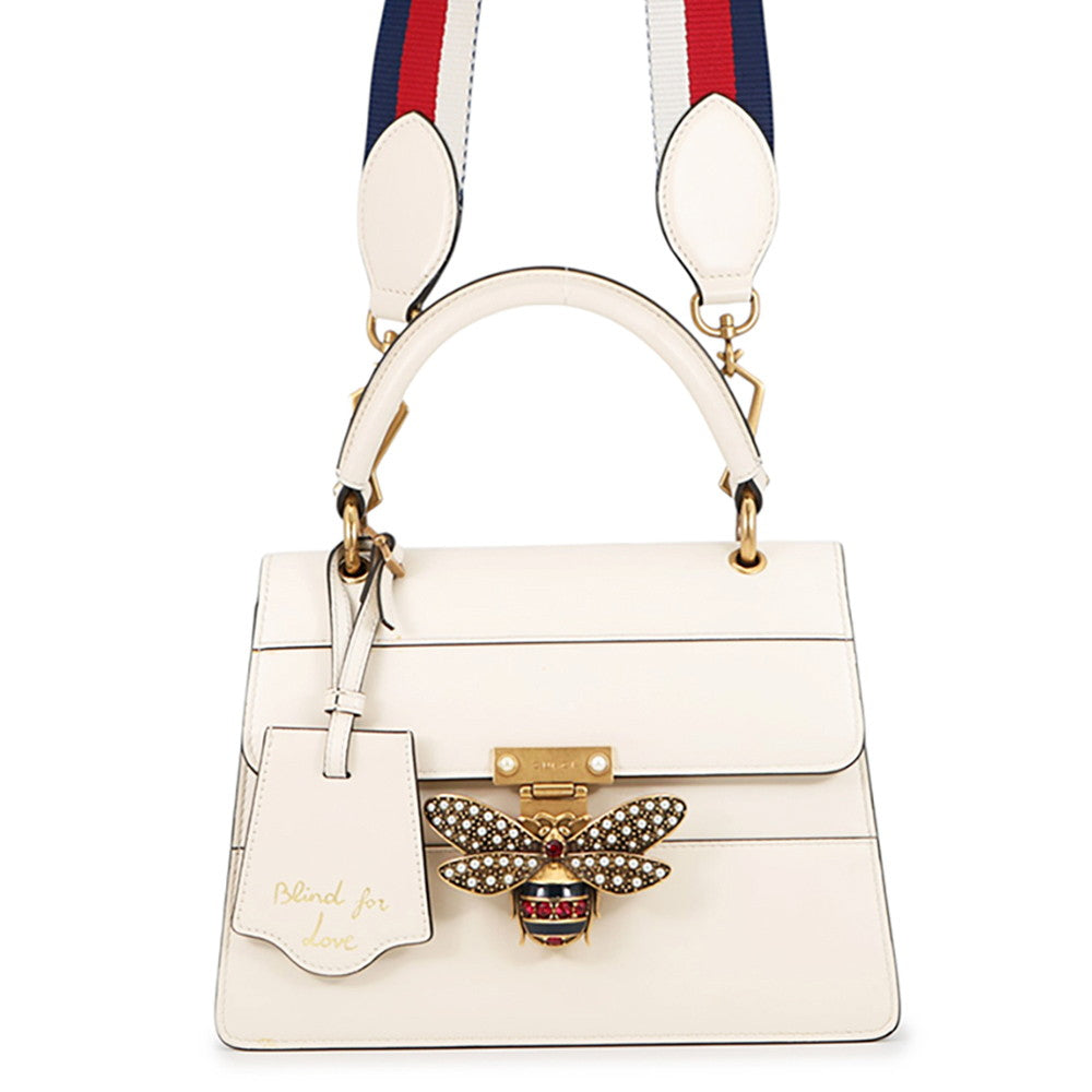 GUCCI Queen Margaret 2-Way Handbag Ivory476541 Leather