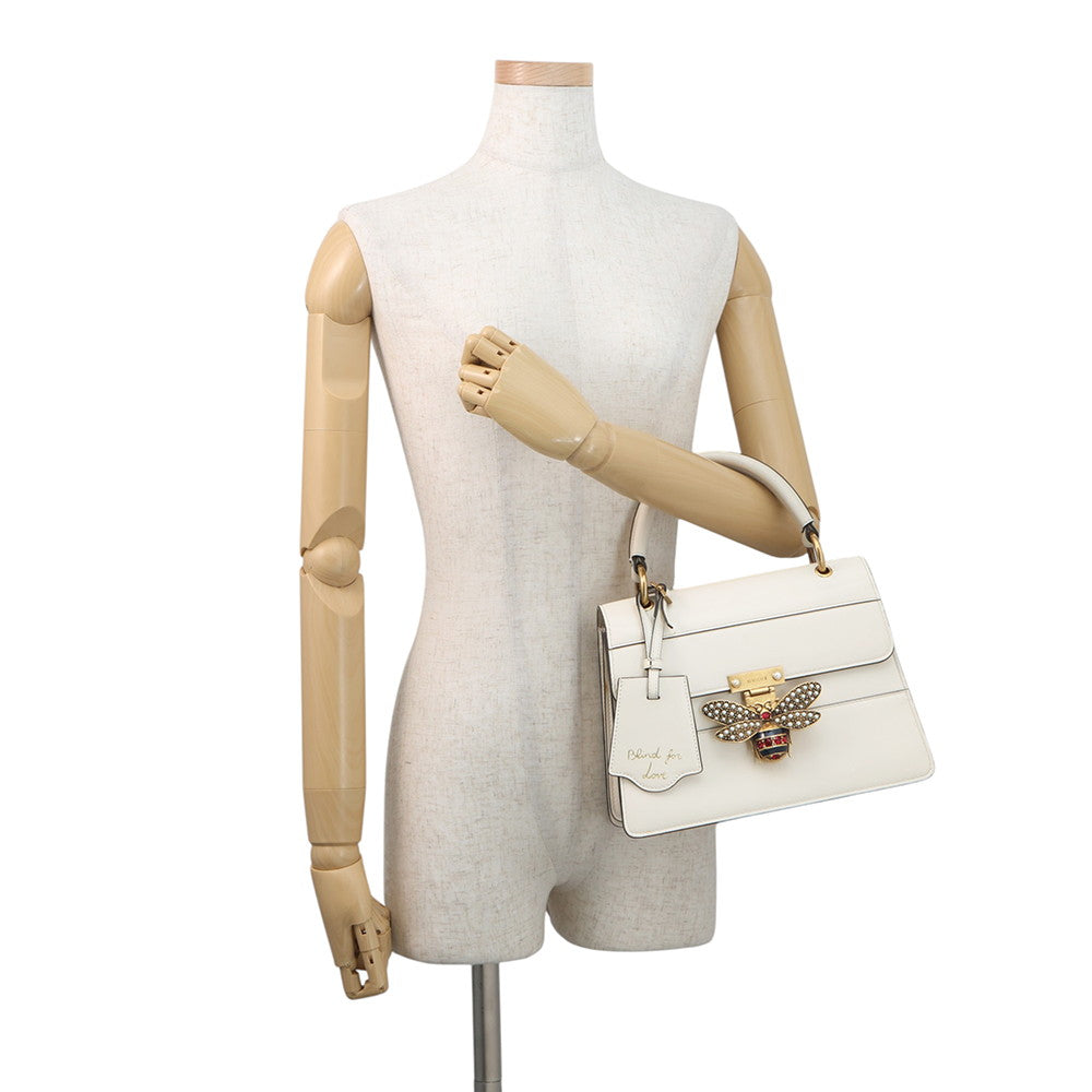 GUCCI Queen Margaret 2-Way Handbag Ivory476541 Leather
