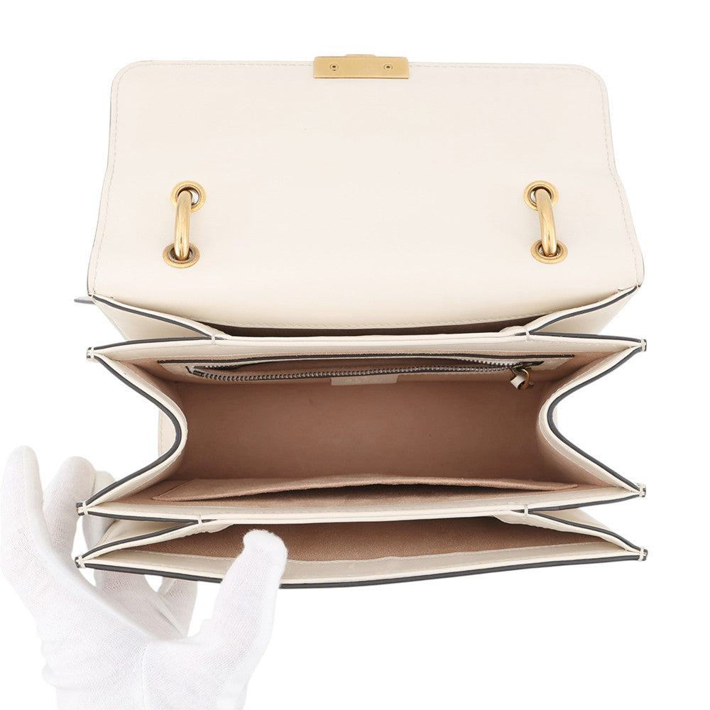 GUCCI Queen Margaret 2-Way Handbag Ivory476541 Leather