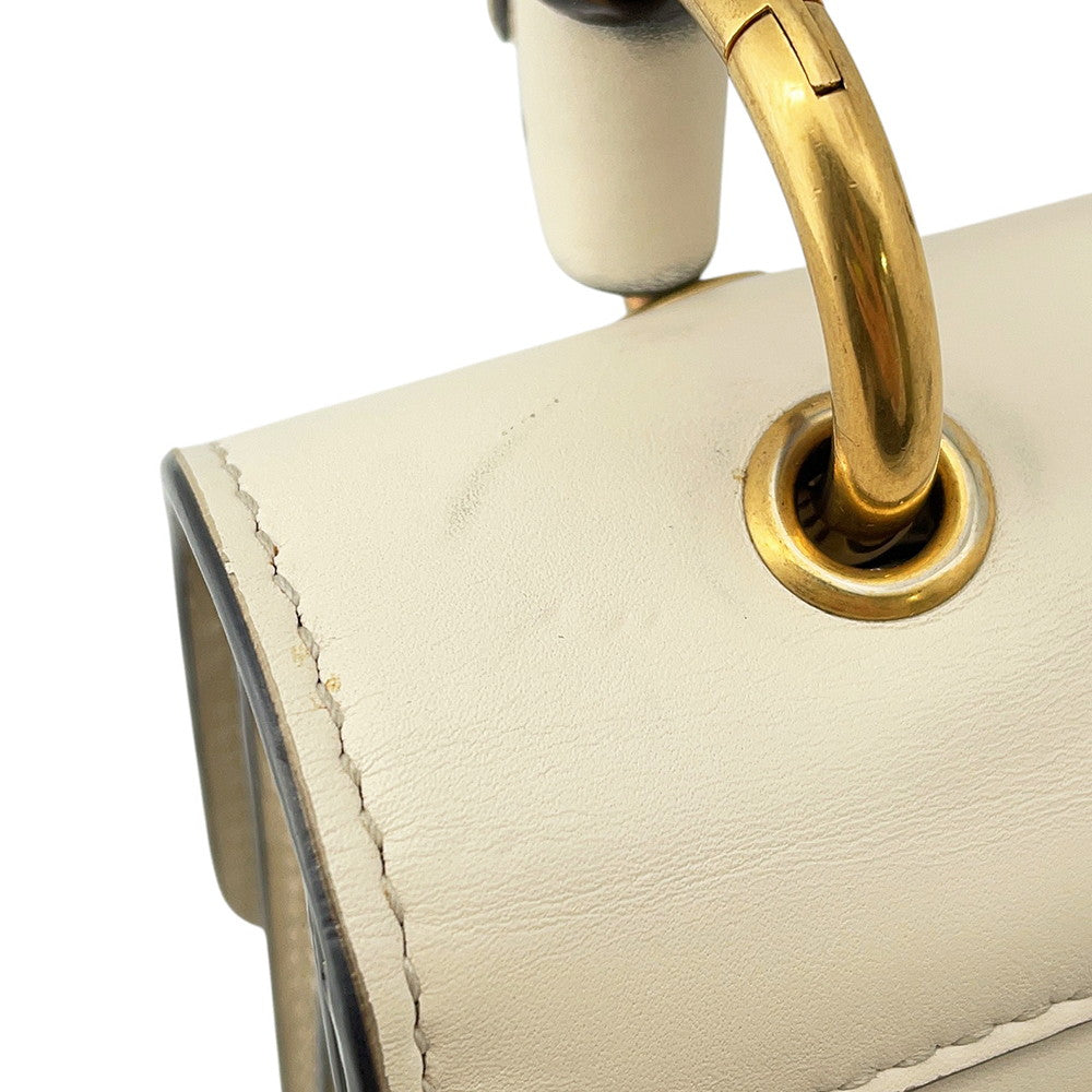 GUCCI Queen Margaret 2-Way Handbag Ivory476541 Leather