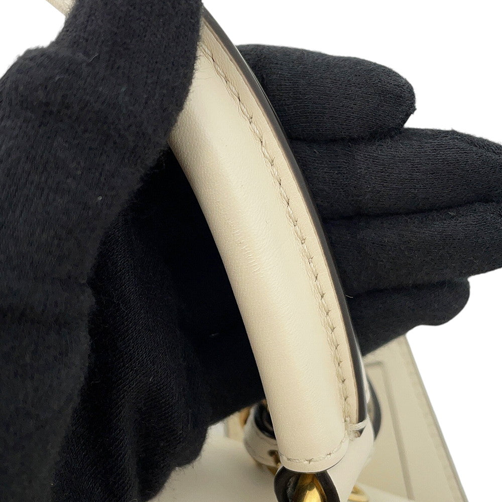 GUCCI Queen Margaret 2-Way Handbag Ivory476541 Leather