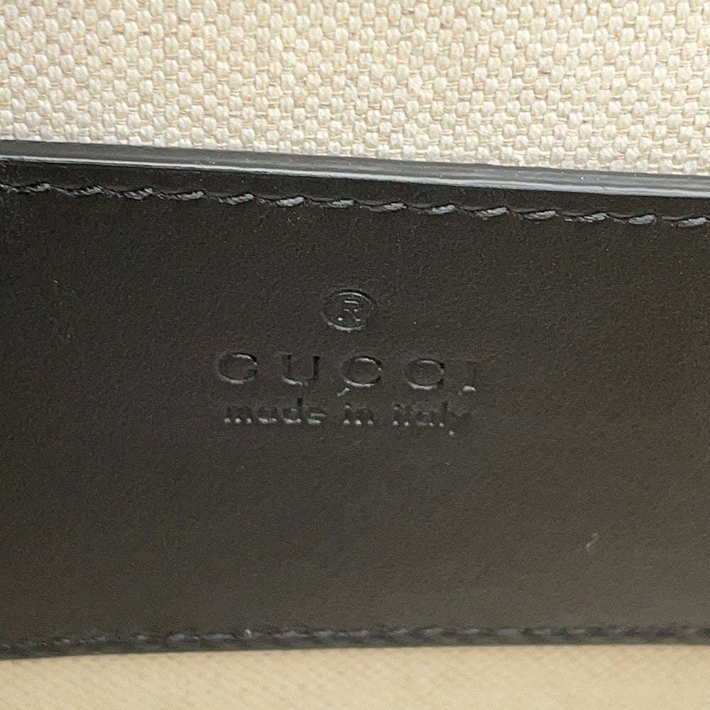GUCCI GG Embossed 2-Way Handbag Black696010 Leather