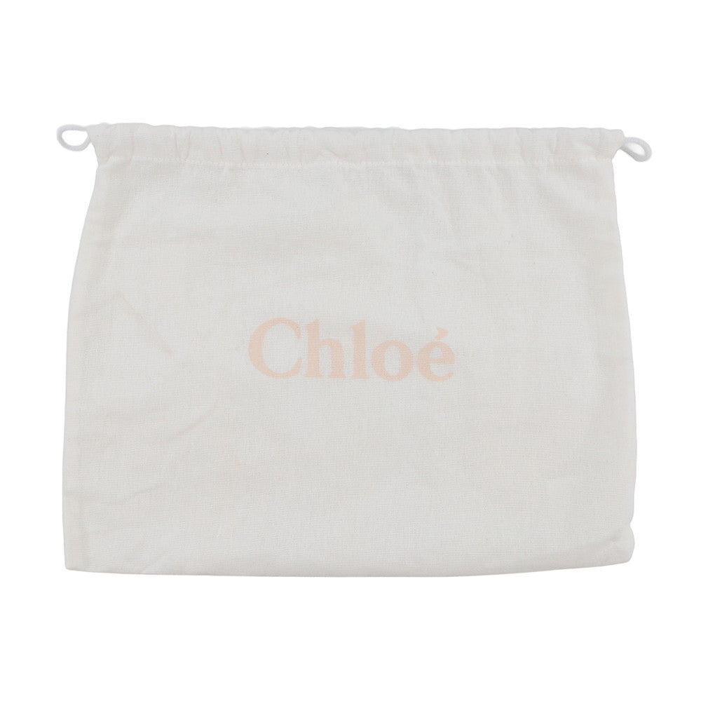 Chloe Woody North South Tote 2WAY Handbag Beige/CementPinkCHC24AP243I266J5 Canvas Calf Leather Size Mini