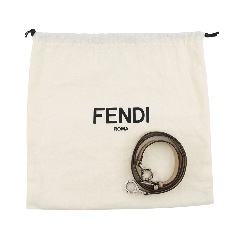 FENDI Peekaboo Selleria Essentially Beige8BN302 AZTV Leather Size Mini