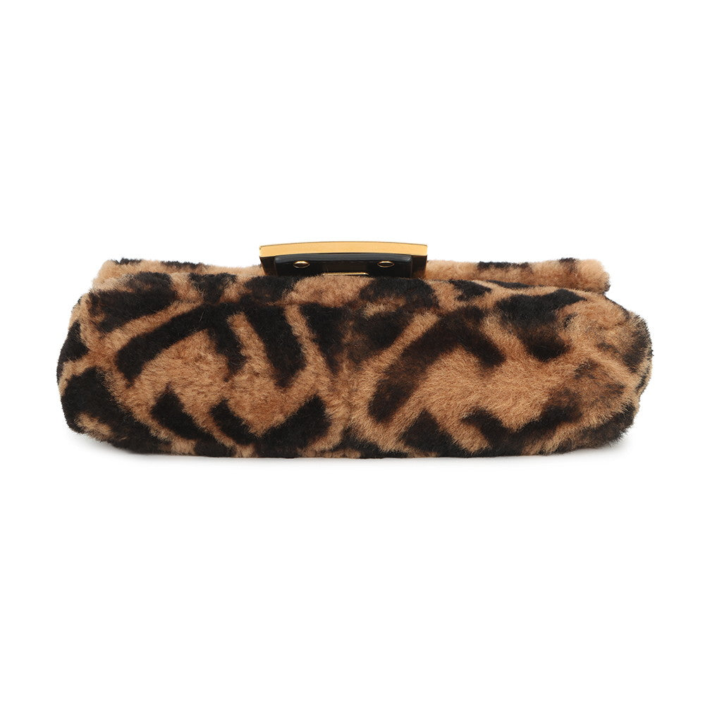 FENDI Zucca mamma bucket Brown/Black8BS017 A8HP Mouton Leather