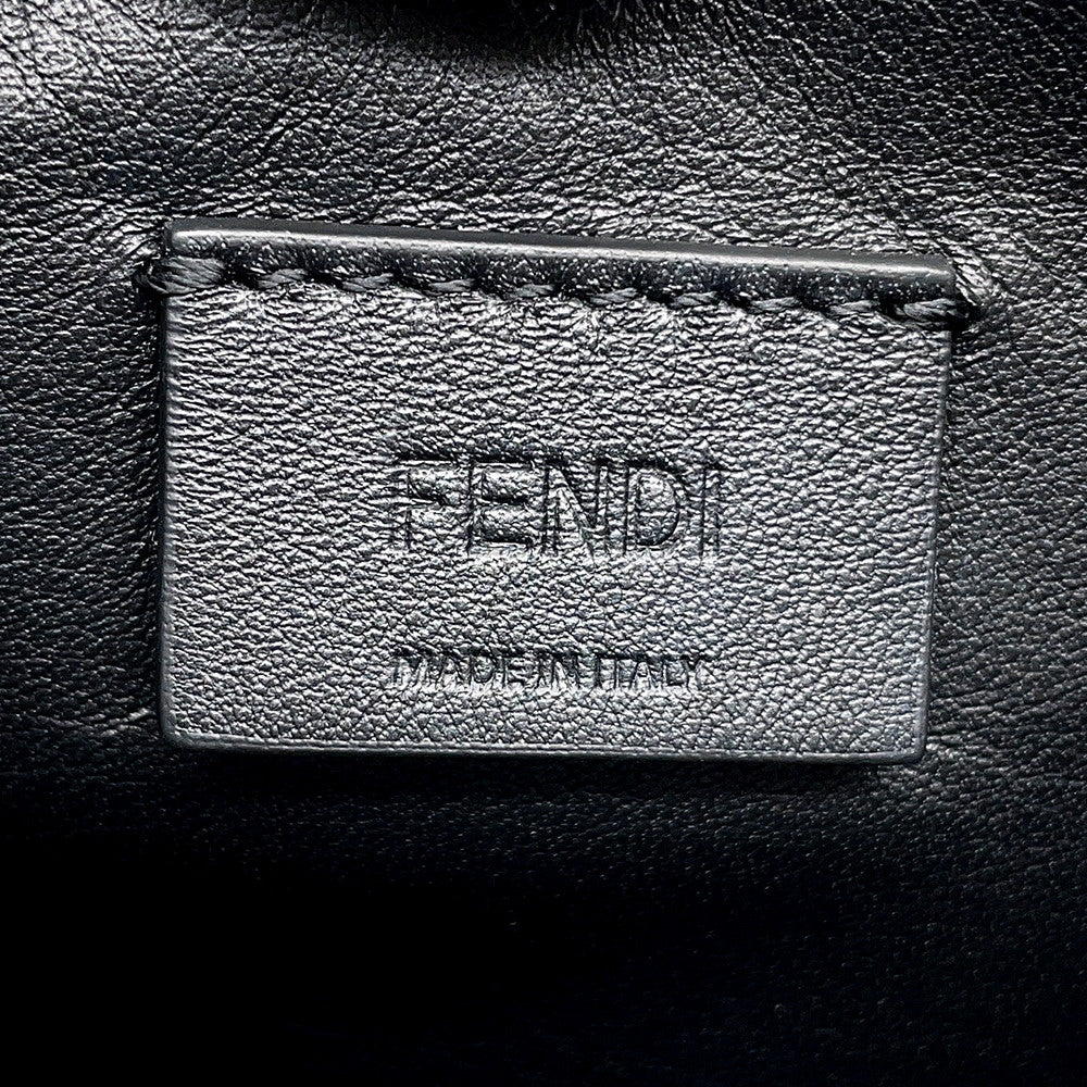 FENDI Zucca mamma bucket Brown/Black8BS017 A8HP Mouton Leather