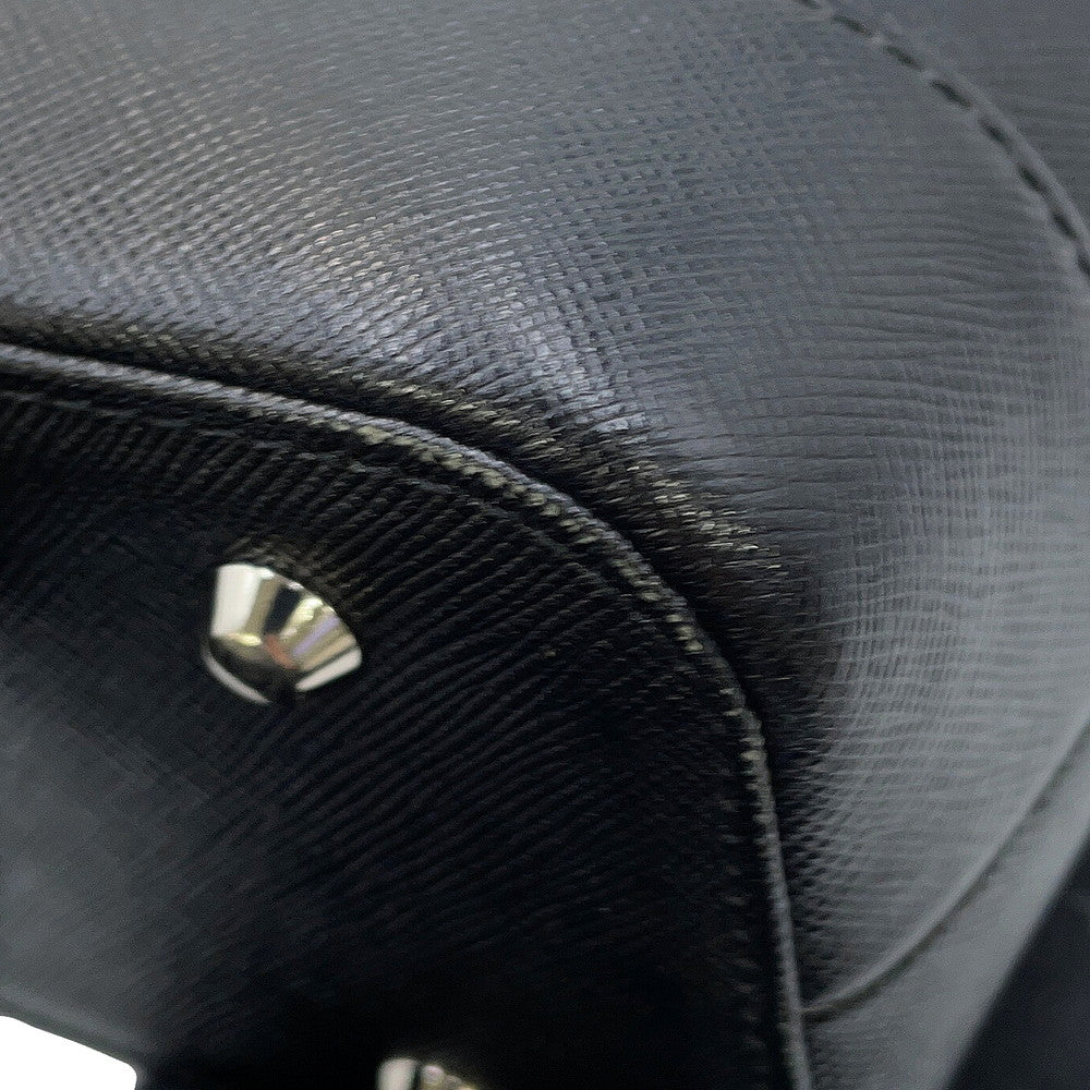BURBERRY Nova Check Tote Bag Black Leather