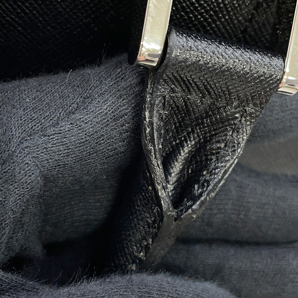 BURBERRY Nova Check Tote Bag Black Leather