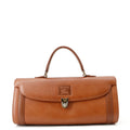 BURBERRY Shadow Horse Nova Check Handbag Brown Leather