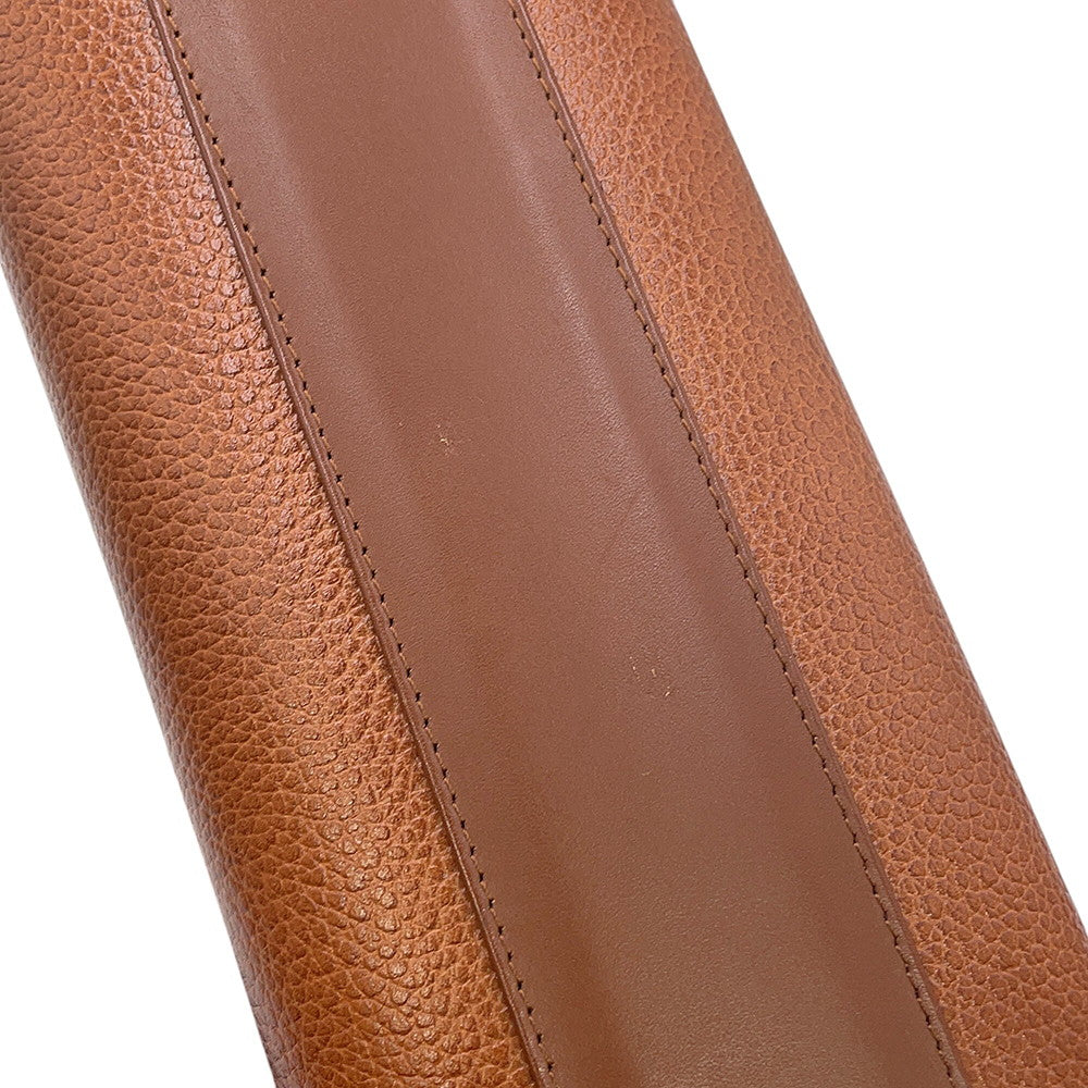 BURBERRY Shadow Horse Nova Check Handbag Brown Leather