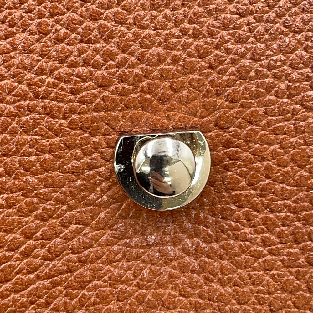 BURBERRY Shadow Horse Nova Check Handbag Brown Leather