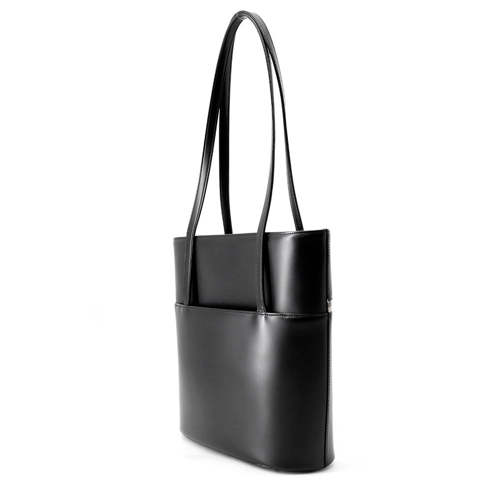 BURBERRY Nova Check Shoulder Bag Black Leather Canvas